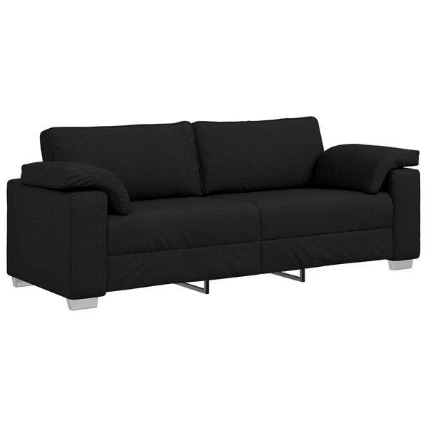 vidaXL Sofa 178cm Juoda audinys
