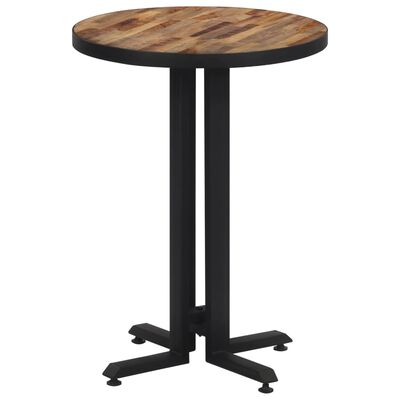 vidaXL Bistro stalas, 55x76cm, perdirbtos tikmedžio medienos masyvas