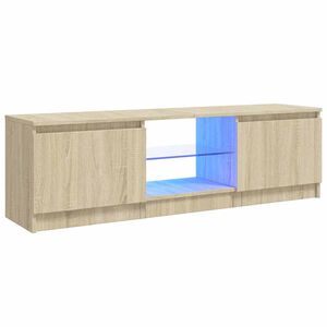 vidaXL TV spintelė su LED ap&scaron;vietimu, ąžuolo spalvos, 120x30x36cm