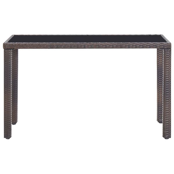 vidaXL Lauko valg. baldų komplekt. su pagalv., 5d., rudas, polirat.