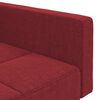 vidaXL Dvivietė sofa-lova su dvejomis pagalvėmis, vyno, audinys