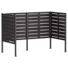 vidaXL Atliekų konteinerio ekranas 167 x 85 x 113 cm Plienas Juoda