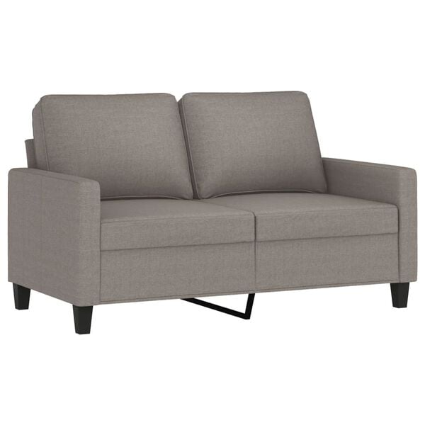 vidaXL Dvivietė sofa, taupe spalvos, 120cm, audinys