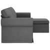 vidaXL Sofa Tamsiai pilka 215 x 138 x 80 cm audinys