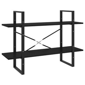 vidaXL Spintelė knygoms, 2 lentynos, juoda, 100x30x70cm, pu&scaron;is