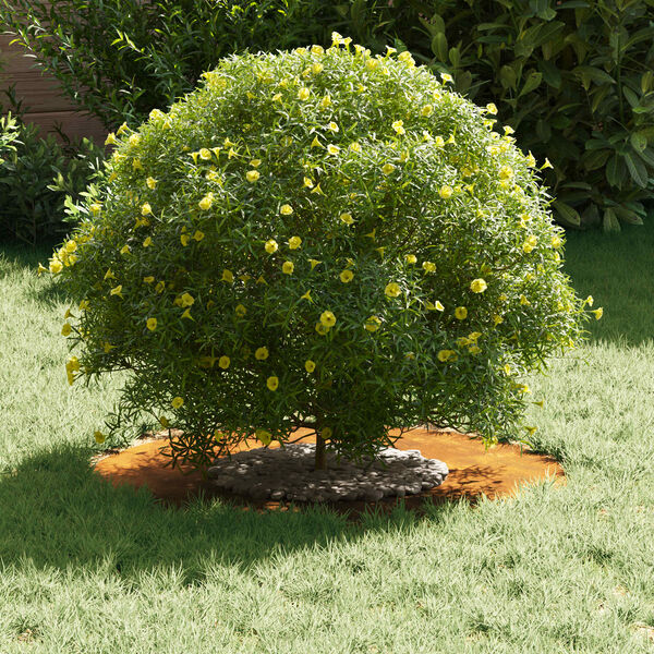 vidaXL tinkamas plokščiam medžio žiedui Ruda Ø30 / 60 cm