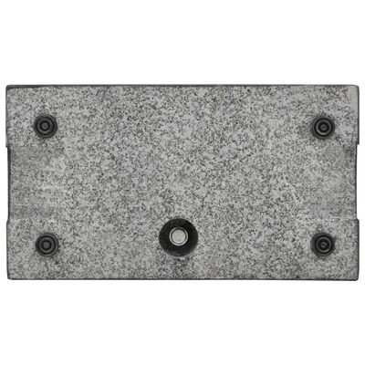 vidaXL Skėčio stovas, granitas, 25kg, stačiakampio formos, juodas