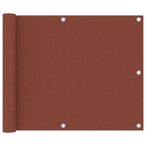 vidaXL Balkono pertvara, terakota spalvos, 75x500cm, oksfordo audinys