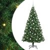 vidaXL Dirbtinė Kalėdų eglutė Žalia 210 cm PVC ir Plienas ir Plastikas