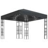 vidaXL Pavėsinė su lemputėmis LED, antracito, 3x3 m