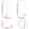 vidaXL Baro stalo kojos, T formos, 2 vnt., baltos, 50x35x(90-91) cm, plienas