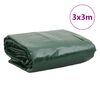 vidaXL Tentas, žalios spalvos, 3x3m, 650g/m²