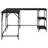 vidaXL Stalas Juodas ąžuolas 139 x 139 x 75 cm Apdirbta mediena