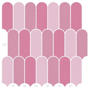 vidaXL Pūkuota plytelė 10 pcs Rožinė 30 x 30 cm Poliuretanas ir PET
