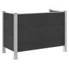 vidaXL Atliekų konteinerio tvora Pilka 161 x 85 x 115 cm Alavas ir WPC