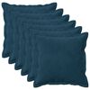 vidaXL Pagalvėlės užvalkalas 6 pcs HOUTEN Mėlyna 50 x 50 cm Aksomas