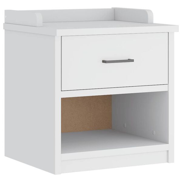 vidaXL Prieškambario suoliukas SANDNES baltas 45x40x50 pušies masyvo