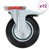 vidaXL Ratukai, 12vnt., 200mm, pasukami