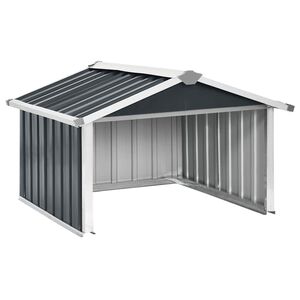 vidaXL Sodo roboto vejapjovės garažas, antracito, 92x97x63cm, plienas