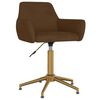 vidaXL Pasukamos valgomojo kėdės, 6vnt., rudos spalvos, aksomas