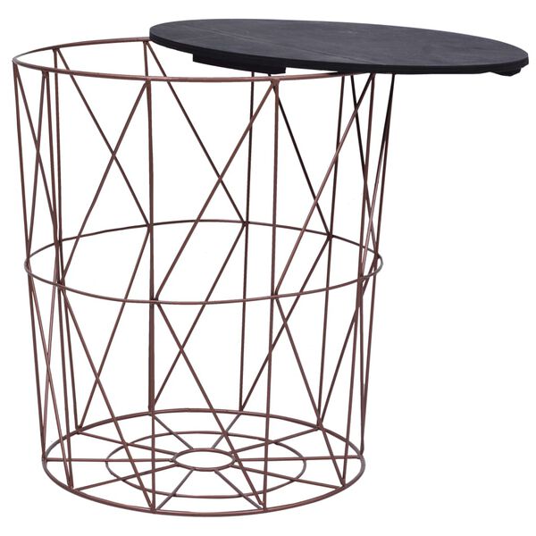 vidaXL Kavos staliukai, 3vnt., vario spalvos