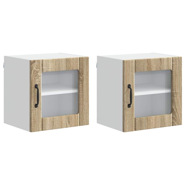 vidaXL Virtuvės spintelė 2 pcs Sonoma ąžuolas 40 x 31 x 40 cm
