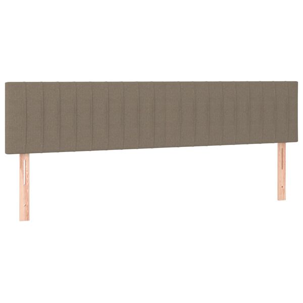vidaXL Galvūgaliai, 2vnt., taupe spalvos, 90x5x78/88cm, audinys