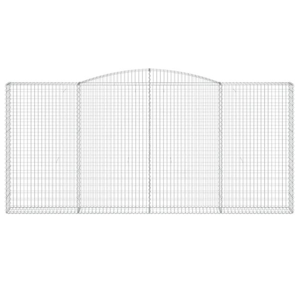 vidaXL Išlenkti gabiono krepšiai, 5vnt., 400x30x180/200cm, geležis