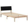 vidaXL Lovos rėmas Ruda ir juoda 90 x 190 cm Pu&scaron;ies masyvas