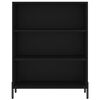 vidaXL Spintelė su lentynomis, juoda, 69,5x32,5x90cm, apdirbta mediena