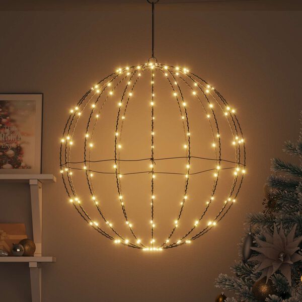 vidaXL Dovana su 192 LED &Scaron;ilta balta 59,5 x 59,5 x 63 cm metalas