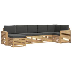 vidaXL Lauko sofos komplektas 7 vnt. Balta ir antracito
