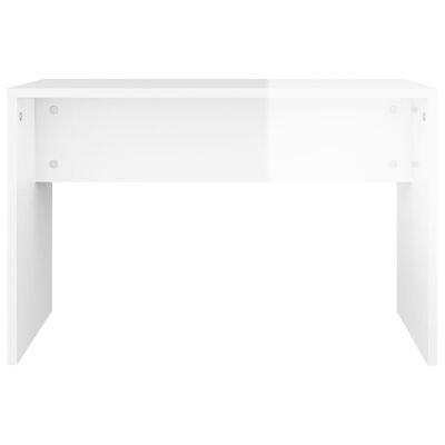 vidaXL Kosmetinio staliuko kėdutė, balta, 70x35x45cm, mediena, blizgi