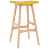 vidaXL Baro taburetės, 2vnt., garstyčių geltonos spalvos, audinys