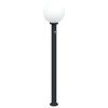 vidaXL Apsauginis stulpelis su jutikliu, 120 cm, juodas, IP44