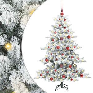 vidaXL Dirbtinė Sulankstoma Kalėdų Eglutė Balta 150 cm PVC ir Plienas