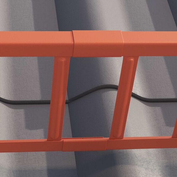 vidaXL Stogo sniego sargas Raudona 300 x 2,5 x 20 cm Plienas