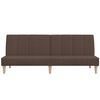 vidaXL Dvivietė sofa-lova su pakoja, taupe spalvos, audinys