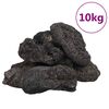 vidaXL Vulkaninės uolienos, juodos spalvos, 10kg, 10-30cm