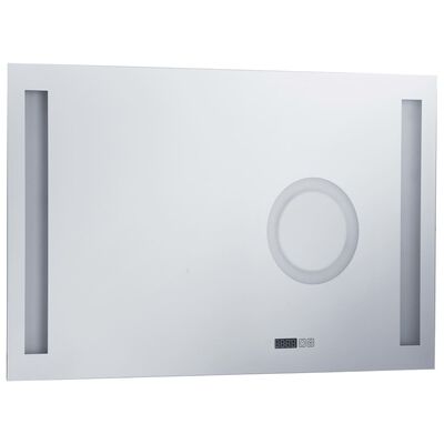 vidaXL Sieninis vonios kambario veidrodis su LED ir jutikliu, 100x60cm