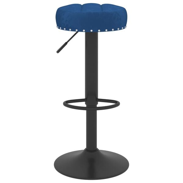 vidaXL Baro taburetės, 2vnt., mėlynos spalvos, aksomas