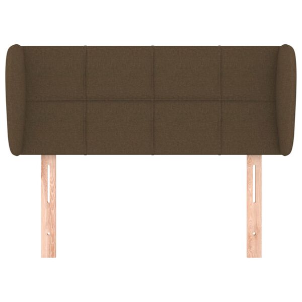 vidaXL Galvūgalis su auselėmis, tamsiai rudos,83x23x78/88 cm, audinys