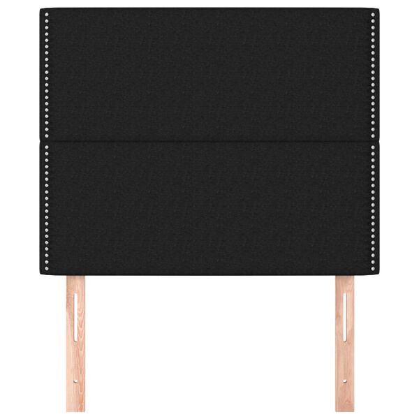 vidaXL Galvūgalis, juodas, 100x5x118/128 cm, audinys