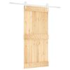 vidaXL Slankios durys Natūrali ir Balta 95 x 210 cm