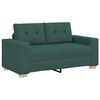 vidaXL Sofa 3 pcs Tamsiai žalia 221 x 80 x 80 cm Lino mi&scaron;inio audinys