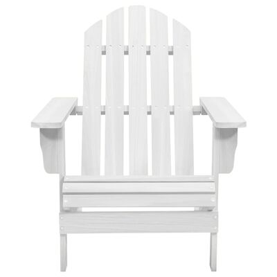vidaXL Sodo kėdė, balta, medinė