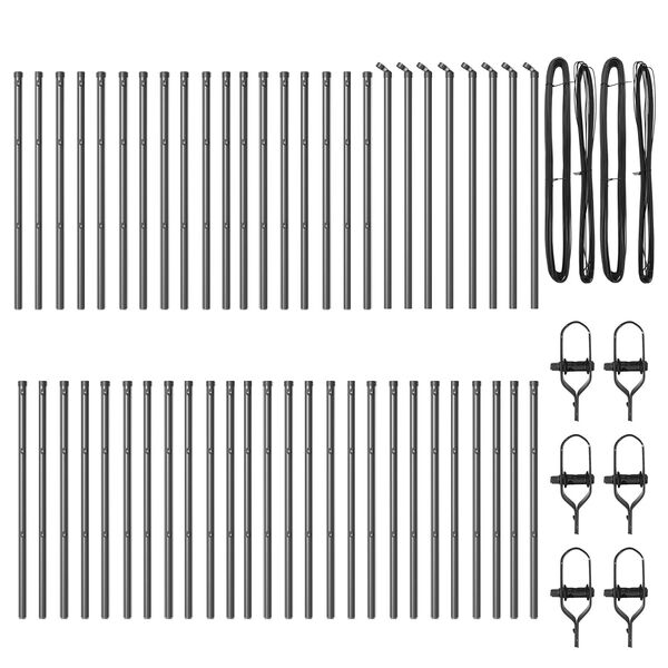 vidaXL Tvorelės stulpas 52 pcs Pilka 3,2 x 3,2 x 100 cm