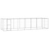 vidaXL Lauko voljeras &scaron;unims, galvanizuotas plienas, 16,94m&sup2;