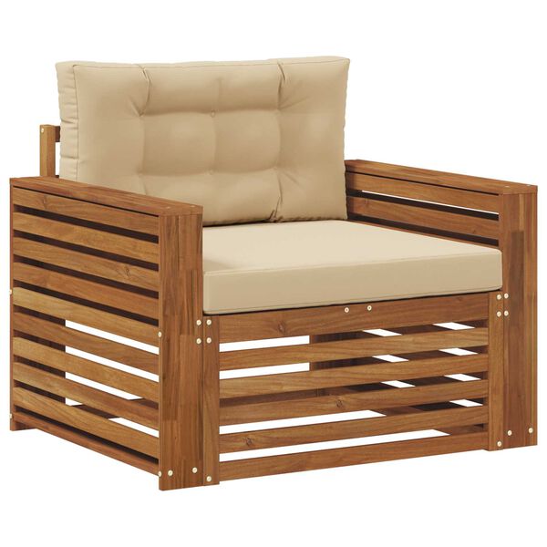 vidaXL Lauko sofos komplektas Tvirta akacijos mediena ir poliesteris