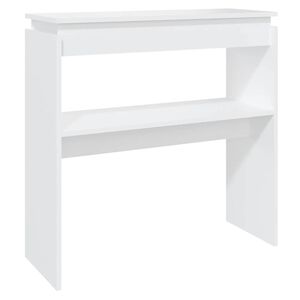 vidaXL Konsolinis staliukas, baltas, 80x30x80cm, apdirbta mediena